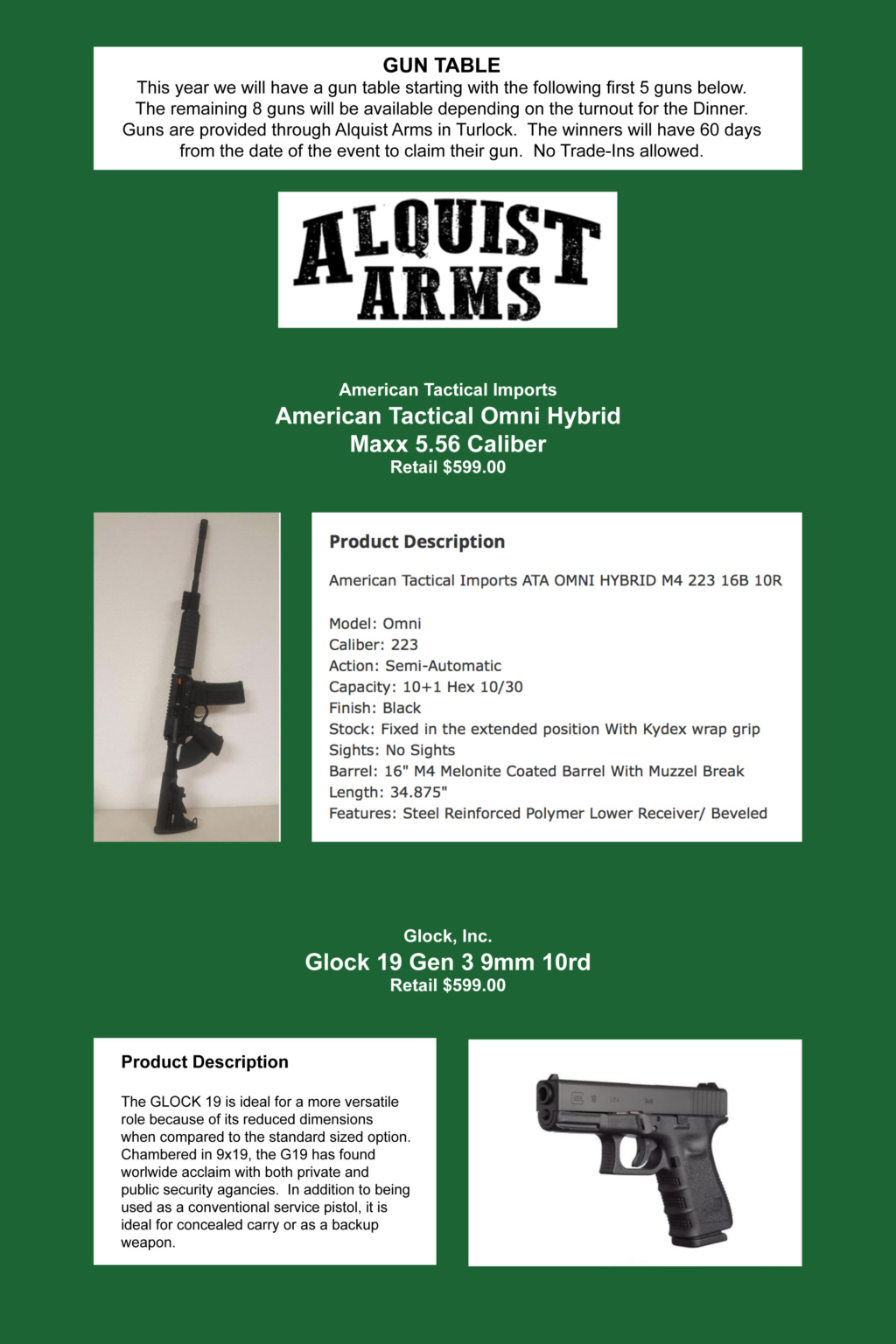 2017 3rd Annual AMRA Fundraiser Dinner Gun Page 1